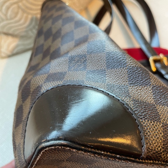 Louis Vuitton Hampstead MM Demier Ebene Brown and Red Tote Bag - Picture 8 of 14